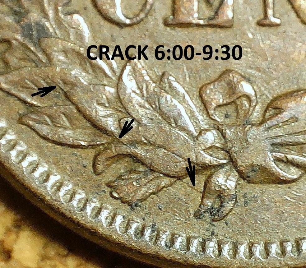1872 Indian Head Cent - EXTRA FINE REPUNCHED DATE, REV CRACKS, BROKEN D (K763)