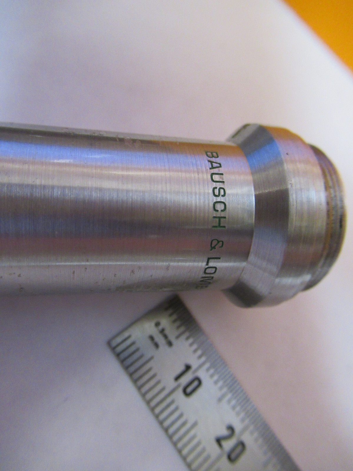 MICROSCOPE INDUSTRIAL OBJECTIVE BAUSCH LOMB 10X OPTICS AS IS Y3-A-92