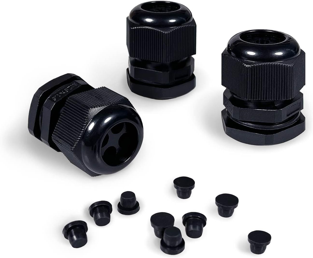 Waterproof Multi-Hole Nylon Cable Glands for Electrical Enclosure 4 Holes 3pcs