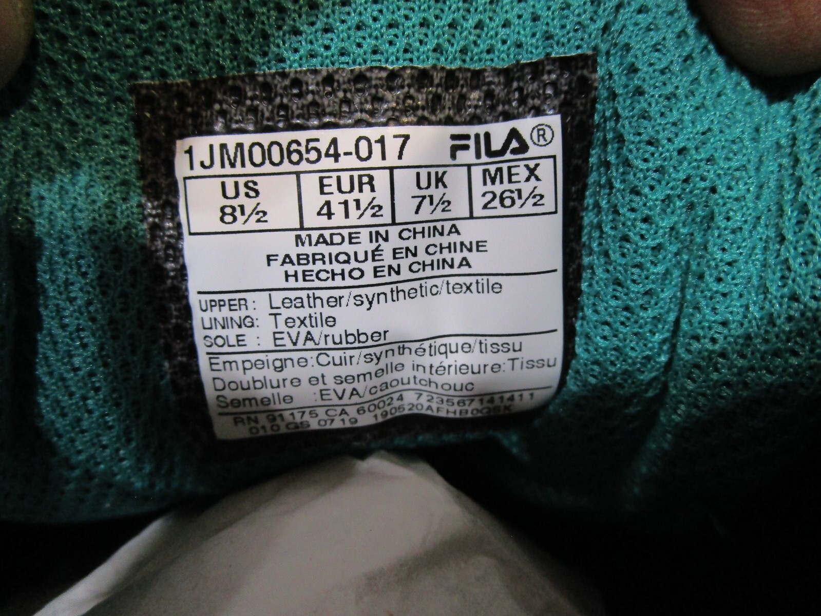Fila Men's Oakmont TR 1JM00654-017 Sneaker Shoes, Size 8.5 M US