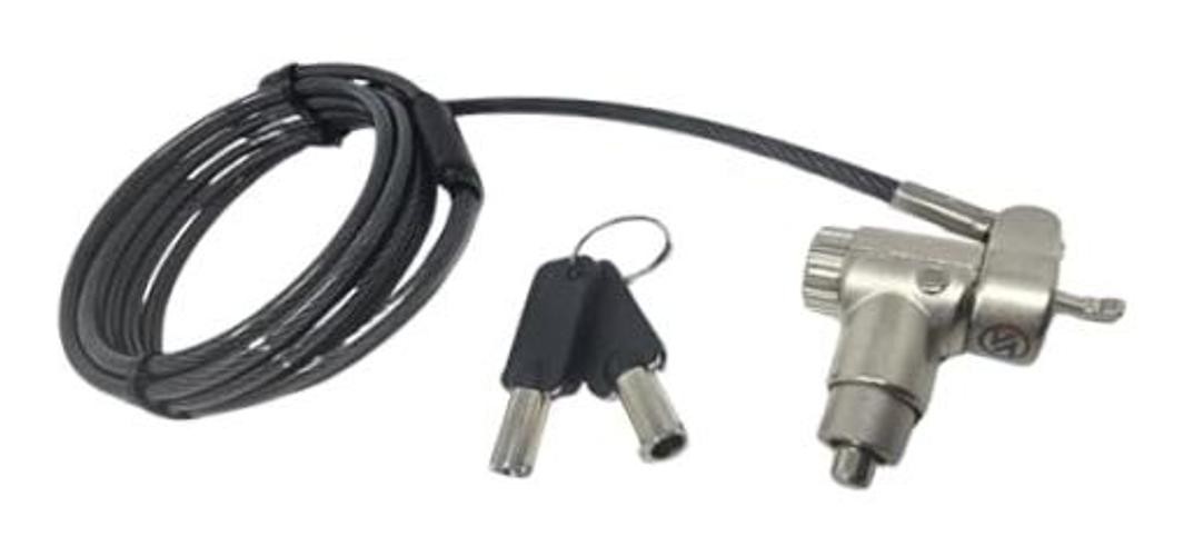 Sendt Black Universal Notebook Laptop Keyed Push to Lock Security Cable for