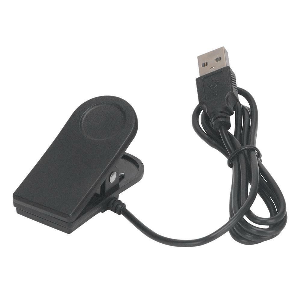Black USB Clip Charging Cradle Cable Charger For Garmin Fenix Chronos Watch