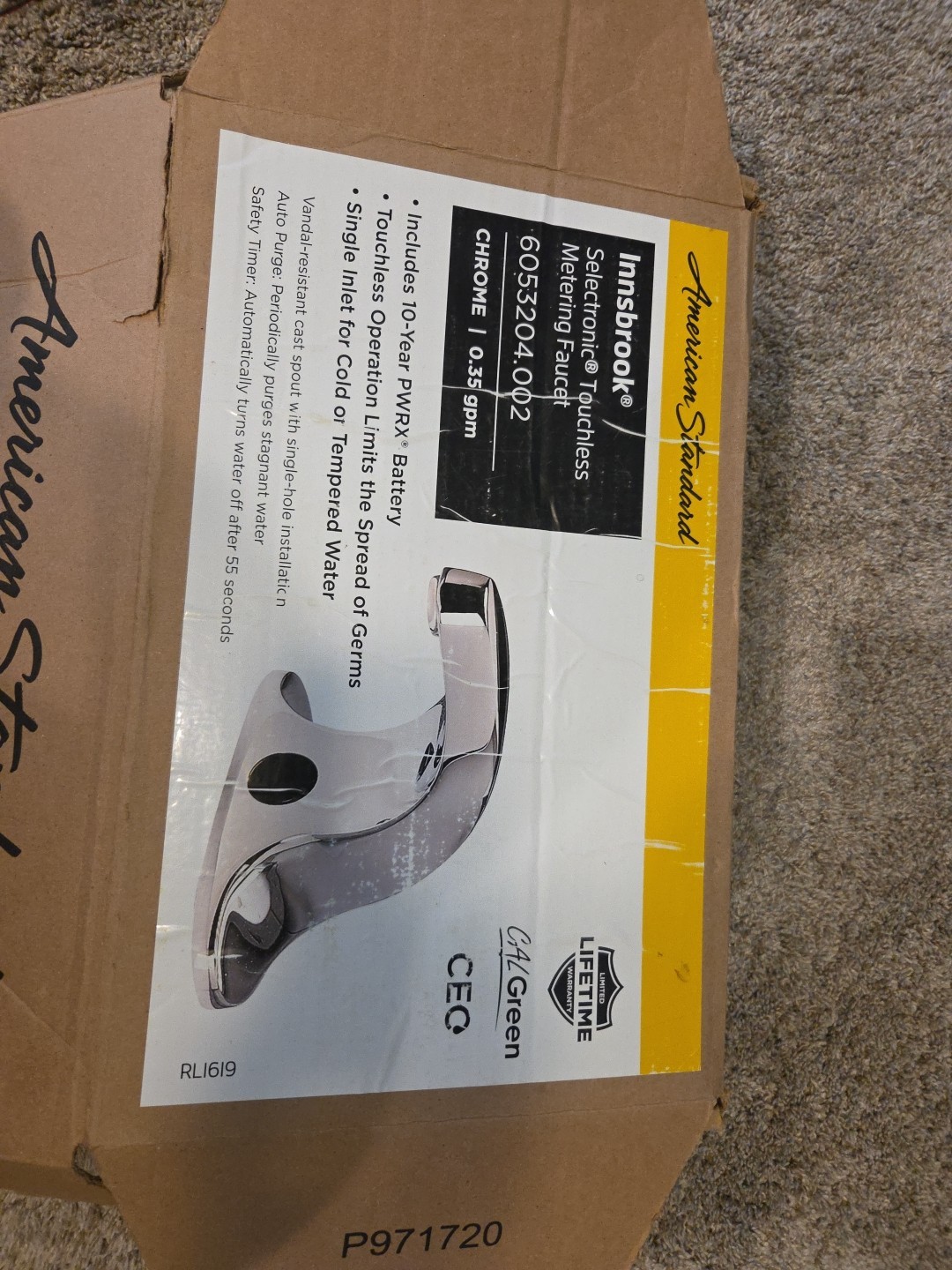 Innsbrook Selectronic Touchless Metering Faucet, Base Model, 0.35 gpm/1.3 Lpm