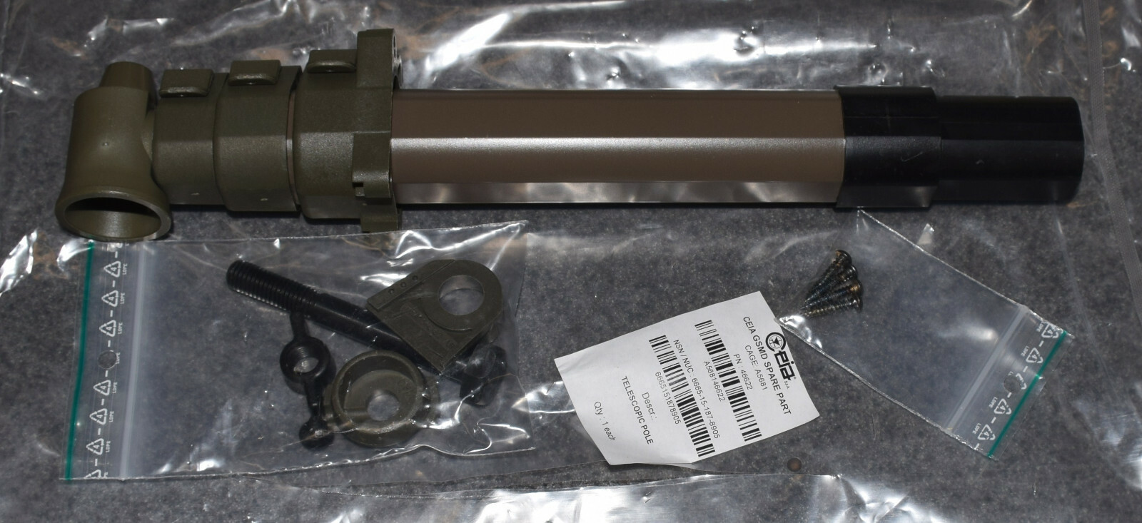 CEIA CMD MILITARY METAL MINE DETECTOR REPLACEMENT TELESCOPIC POLE & LOCKS 46622