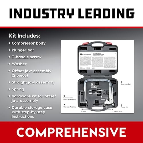 Valve Spring Compressor Kit, Remove Coil Springs, Cylinder Heads, T-Handle,