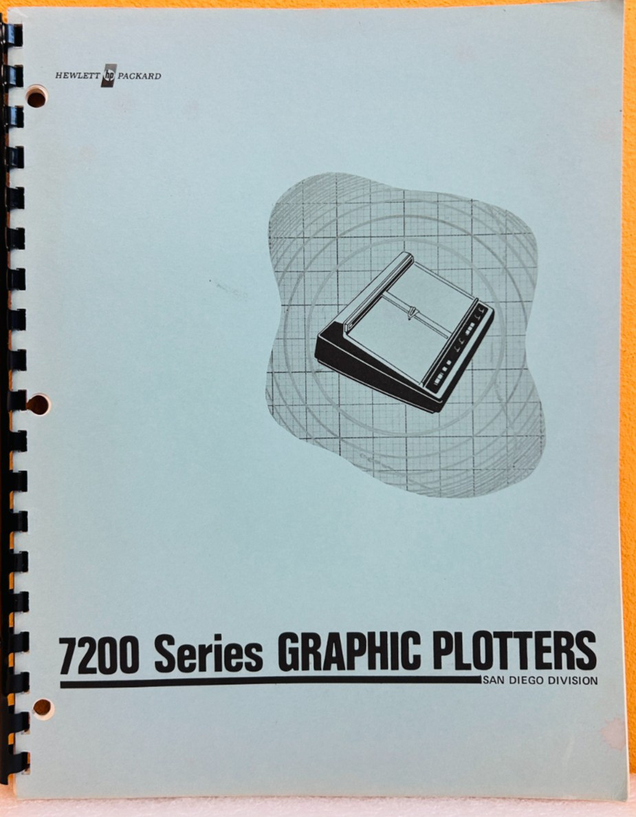 HP 07200-90013 7200 Series Graphic Plotters Manual.