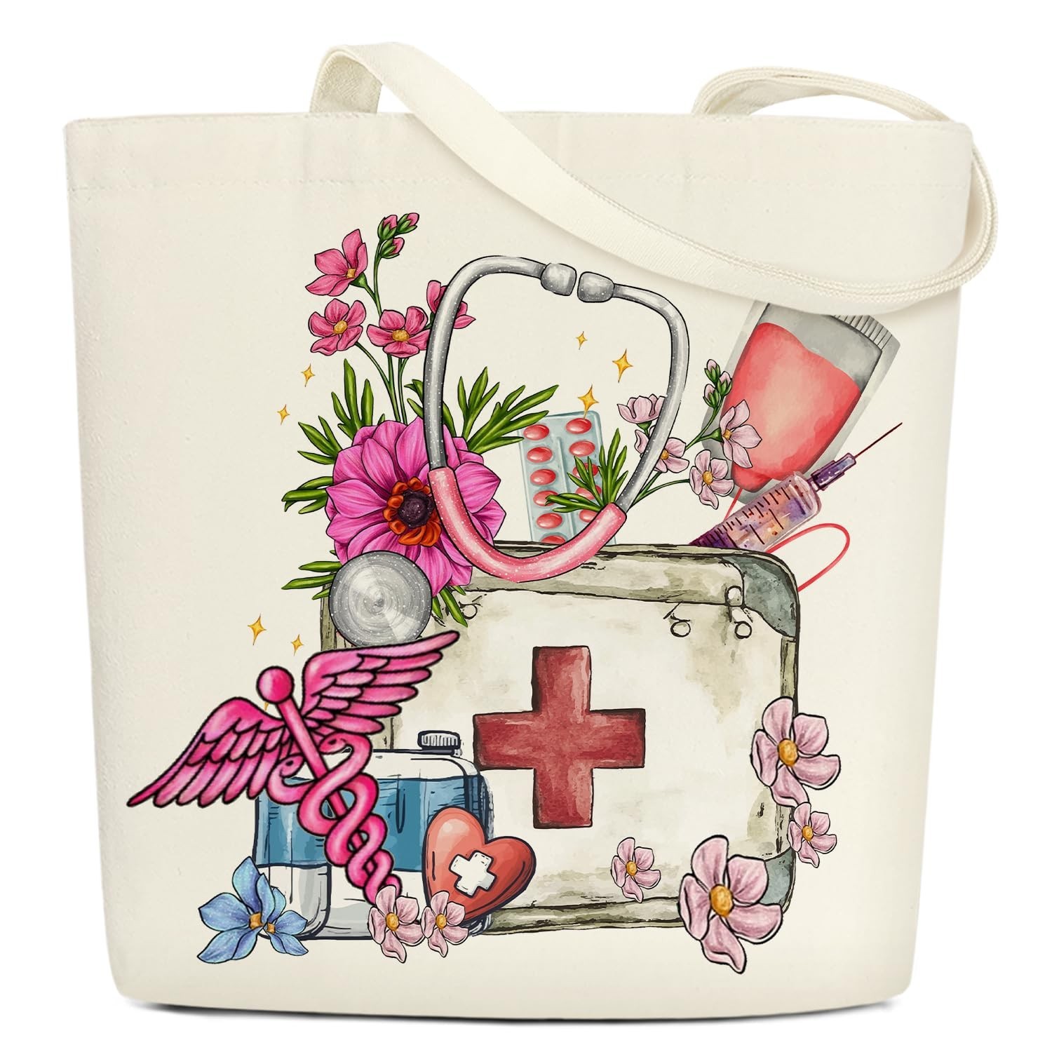 Funny Canvas Tote Bags for Nurse Aesthetic Gifts for Nurse Friend Women Birth...