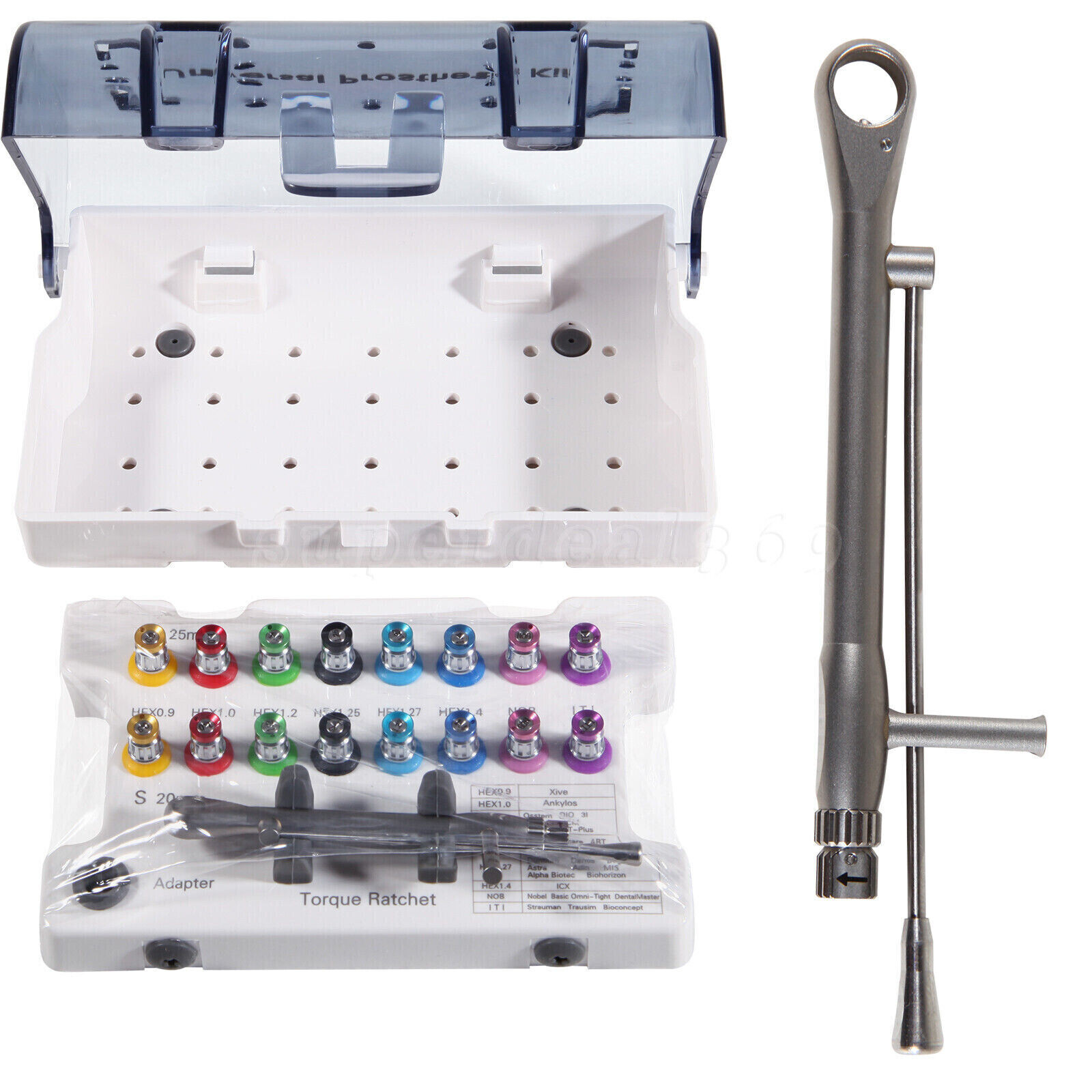 Dental Implant 16Pcs Hand Driver Hex Screwdriver Abutment Wrench Universal Tool