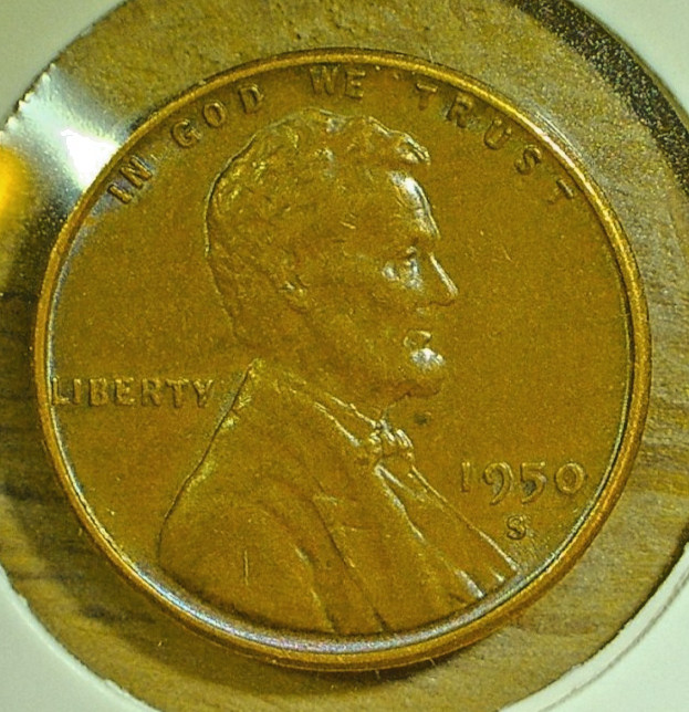 WORLD COIN SALE-1950 S UNITED STATES  1c. WHEATBACK COIN KM# A132