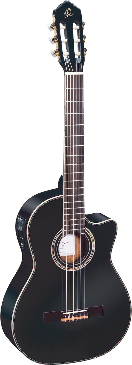 Ortega Guitars RCE141BK Family Series Pro Acoustic Electric Nylon Classical 6...