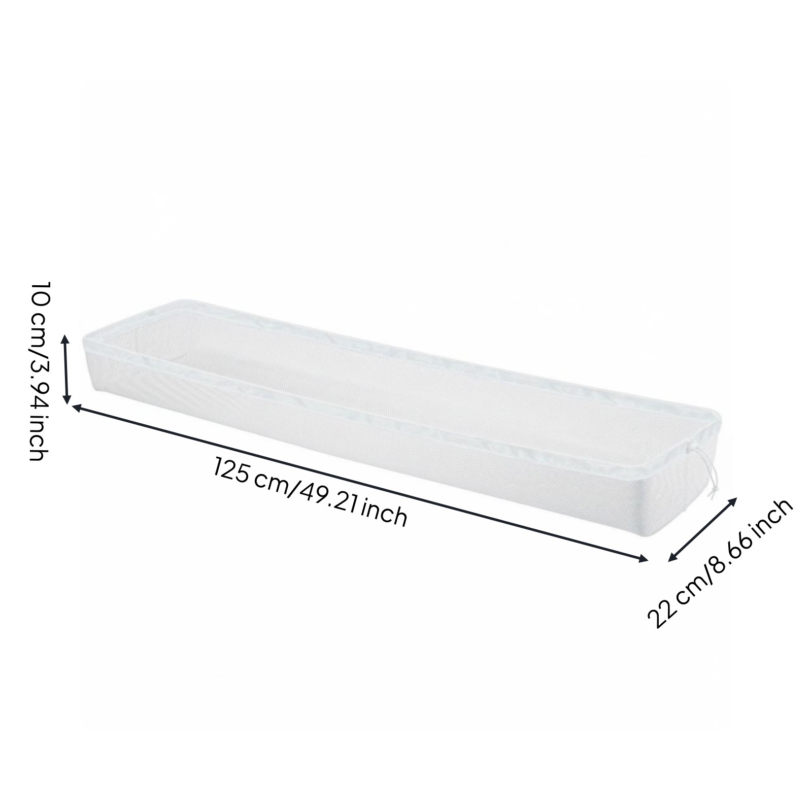 Rectangular Mesh Organizer White Organizer Container Easy to Clean