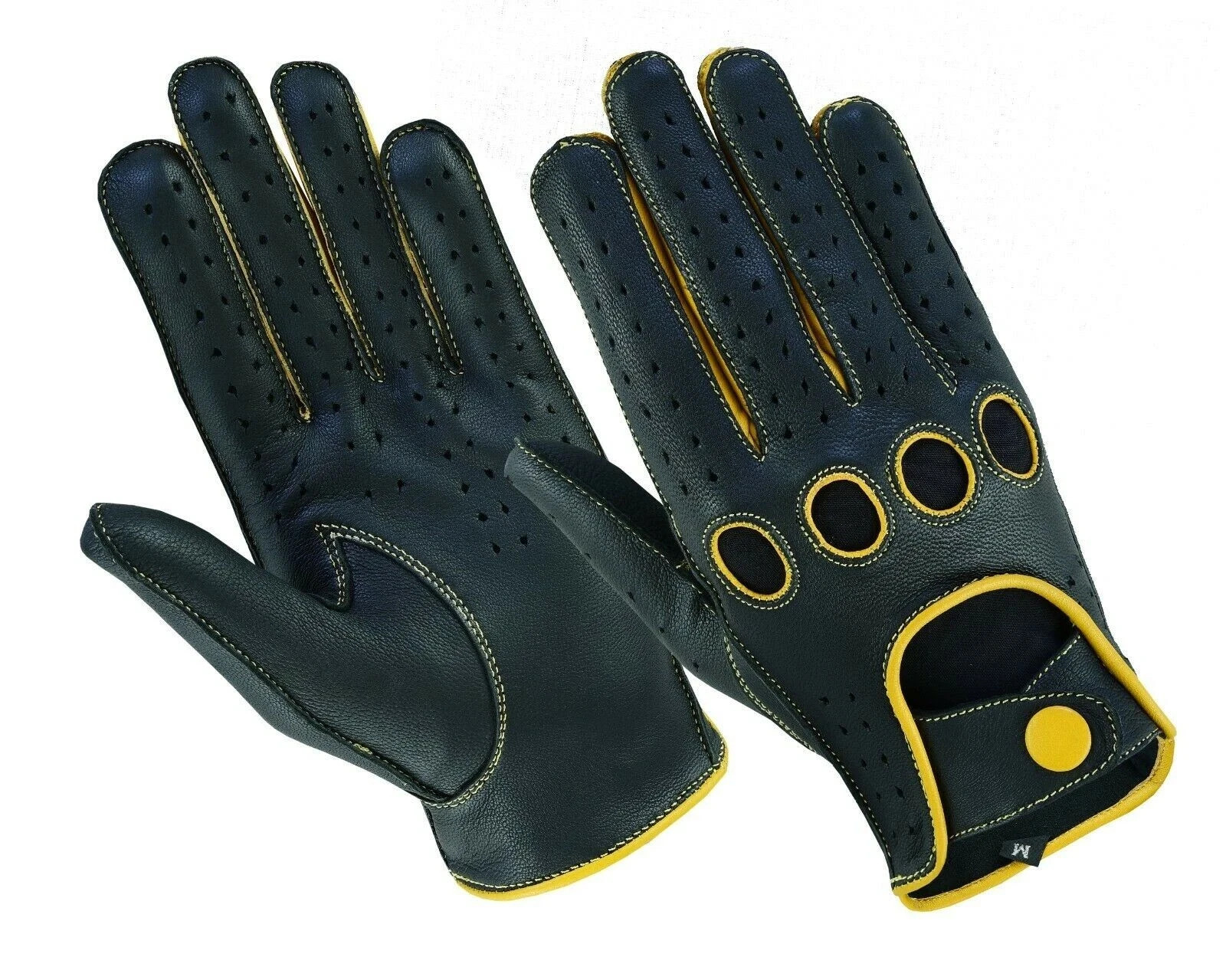 REAL SOFT LEATHER MEN'S TOP QUALITY DRIVING GLOVES STYLISH FASHION D-507 All