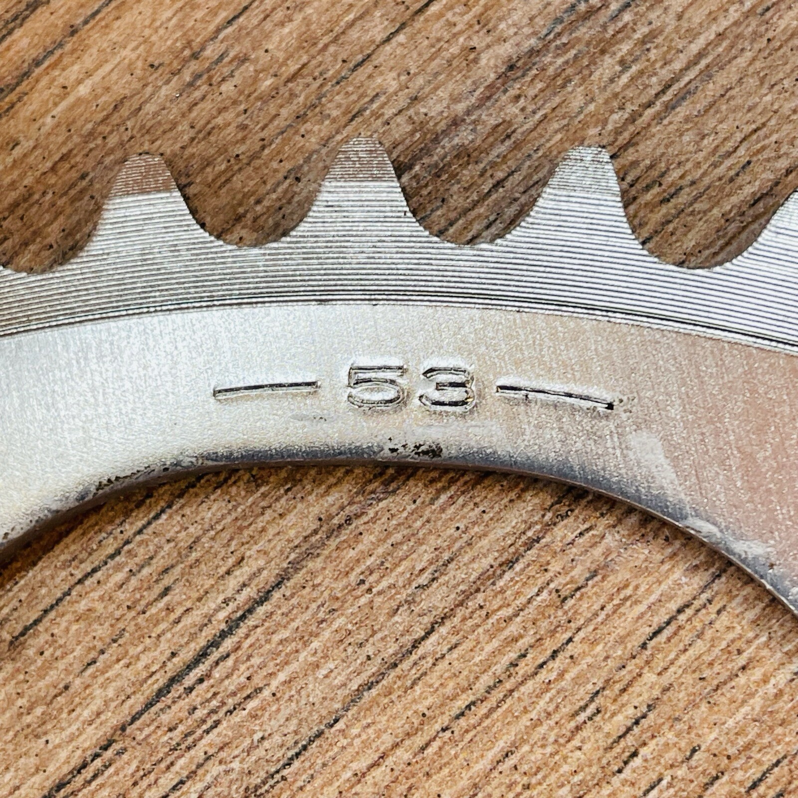NOS SR Sakae 53 Tooth 130BCD Chainring Silver