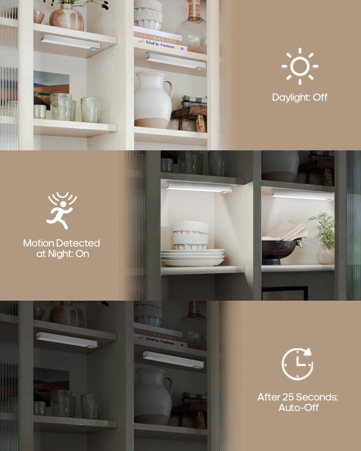 6 Pack Led Under Cabinet Lights Wireless with Charging Station 7’’ Rechargeab...