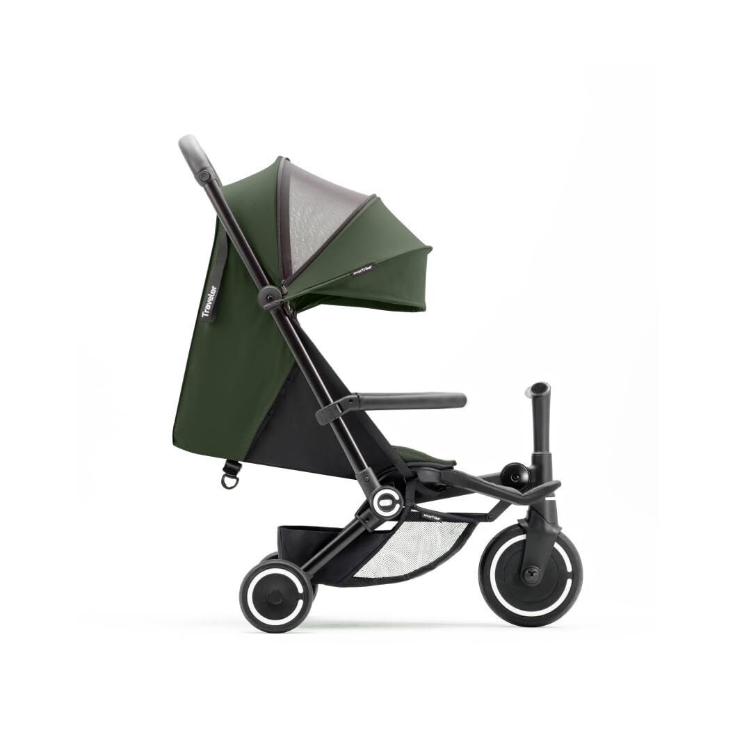SmarTrike Traveler Compact Stroller, Near-Flat Recline, Forest Green