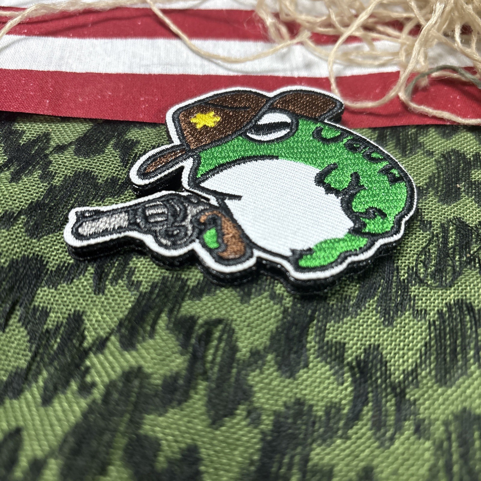 Cowboy Frog… Morale Patch ~3x2.5” Hook & loop Tactical Gear Patch