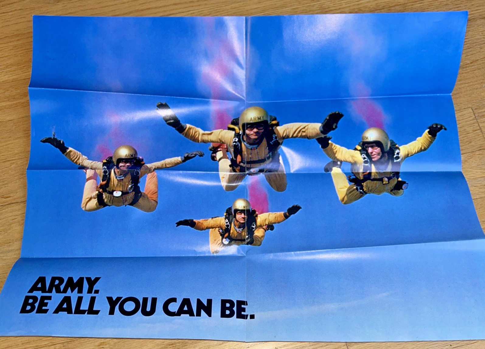1980s UNITED STATES ARMY PARACHUTE TEAM - THE GOLDEN NIGHTS Poster / Brochure