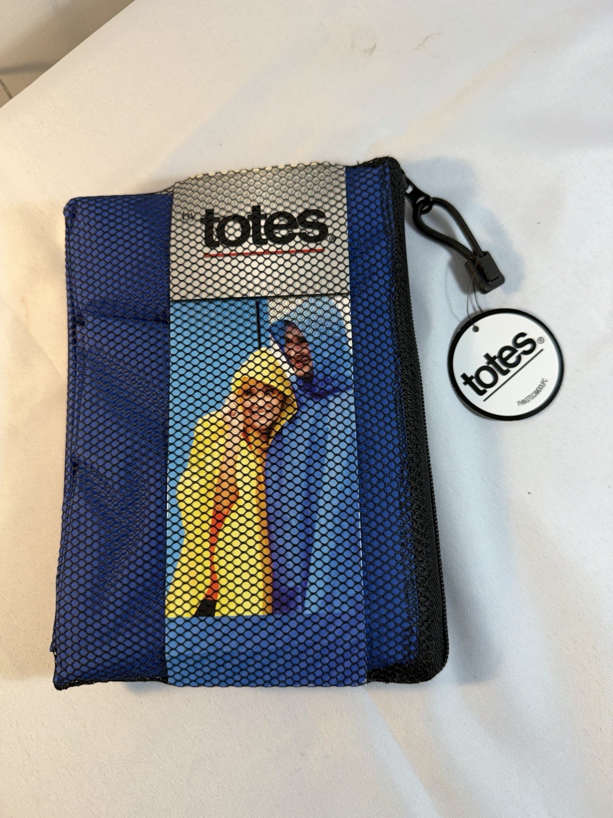 Totes Adult Lightweight Waterproof Rain Poncho 60x38 with Storage Bag, Navy OS