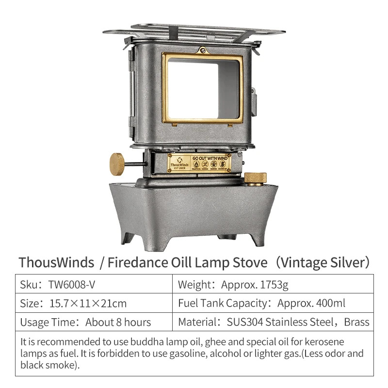 Fire dance Oil Lamp Stove Portable Outdoor Camping Lantern Emotion Retro Lights