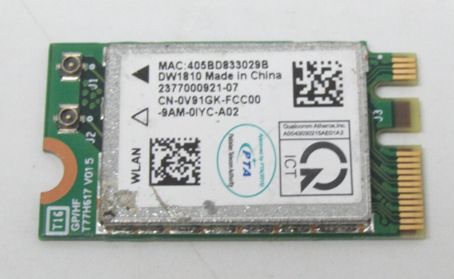 Wireless DW1810 WLAN WiFi 802.11AC + Bluetooth 4.1 Band M.2 Card IVA01 V91GK