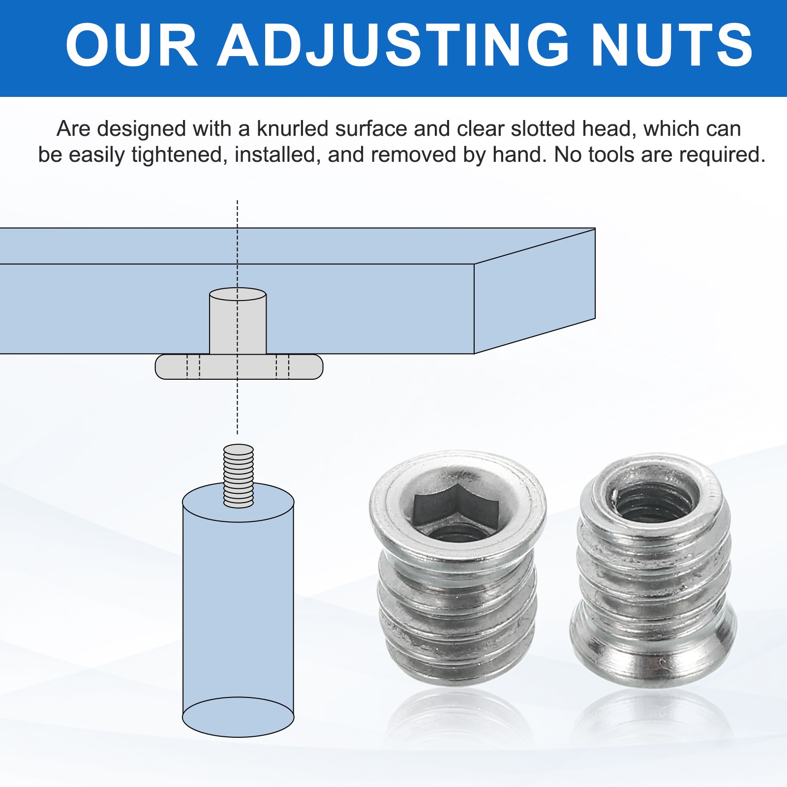 12Pcs Threaded Inserts Nuts, M5x12mm Hex Socket Drive Nut Inserts for Wood
