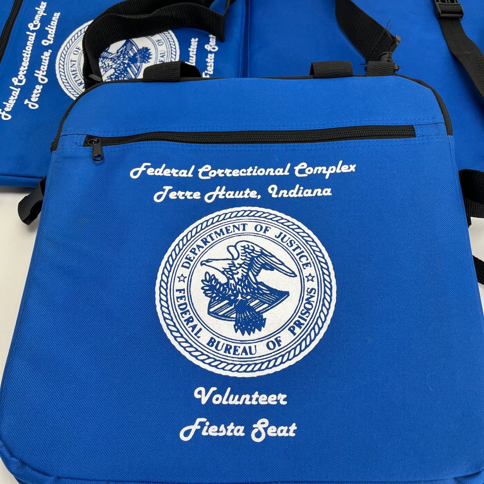 Double Stadium Seats DOJ Federal Bureau Of Prisons FCC Terre Haute IN Blue Lot 2