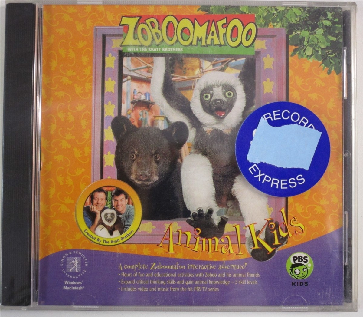 Video Game PC Zoboomafoo Animal Kids Adventures Kraft Brothers PBS SEALED Jewel