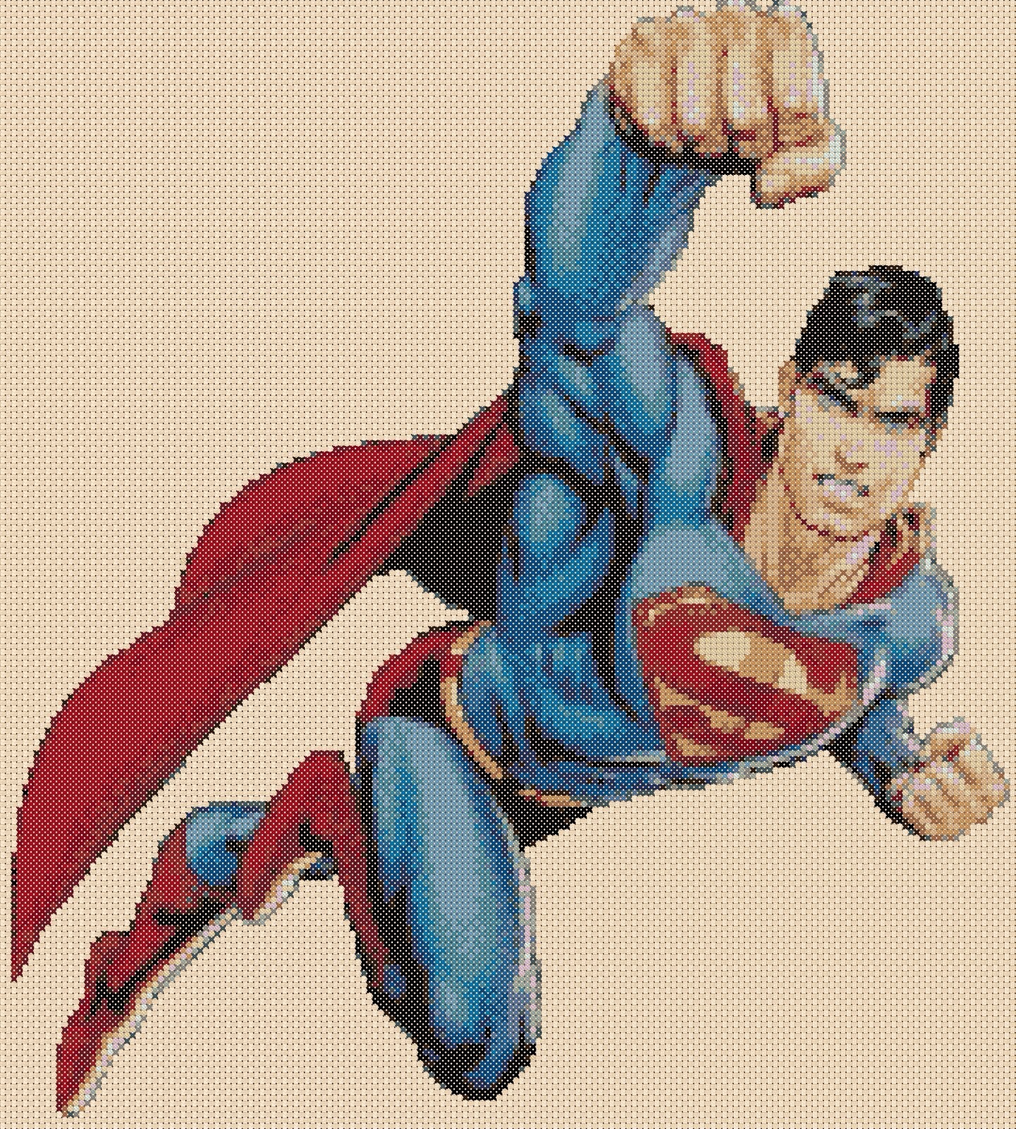 Superman Counted Cross Stitch CHART No. 10-66