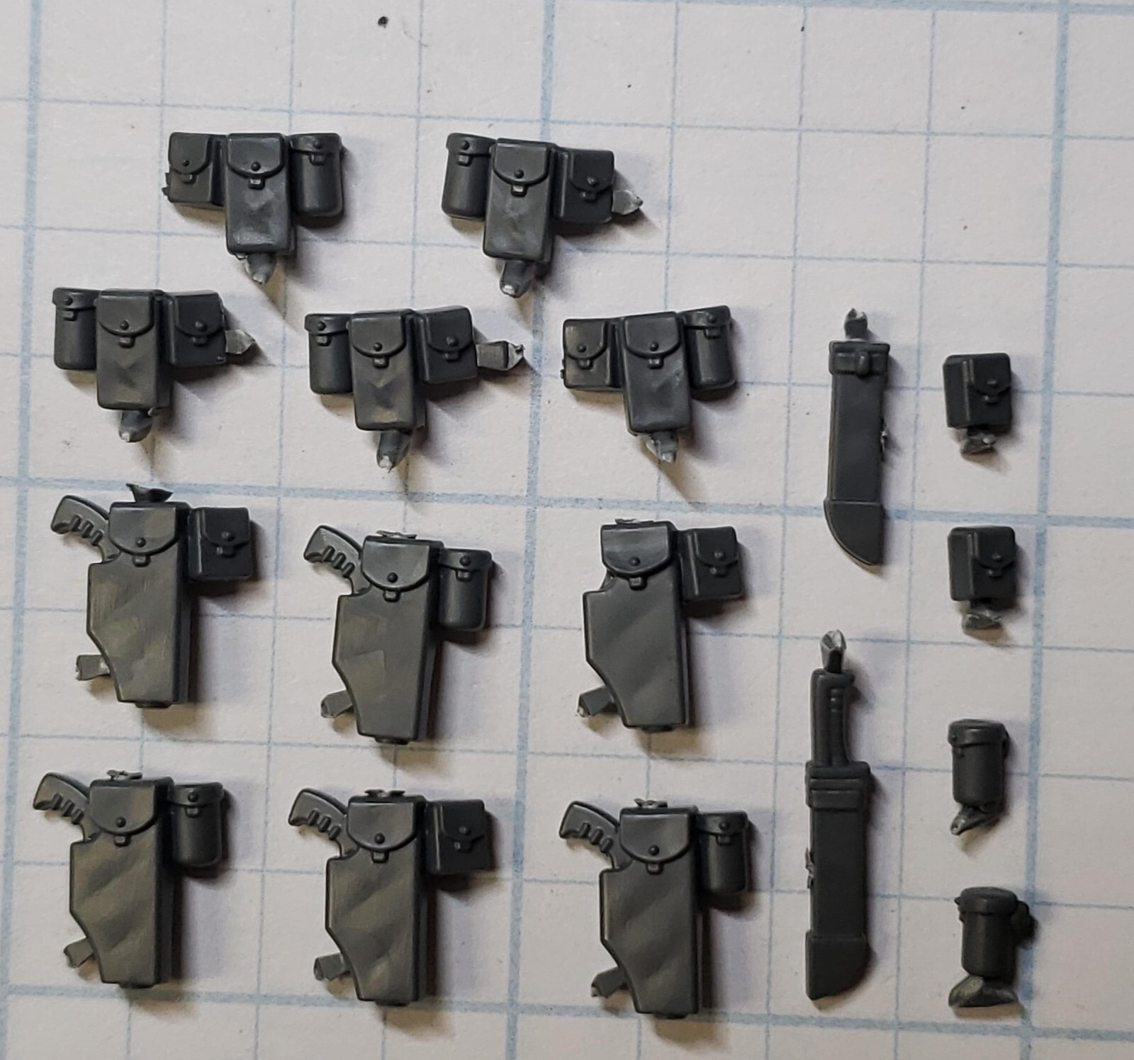 Warhammer 40k Space Marine Bits Primaris Intercessor Ammo Packs & Holsters Set