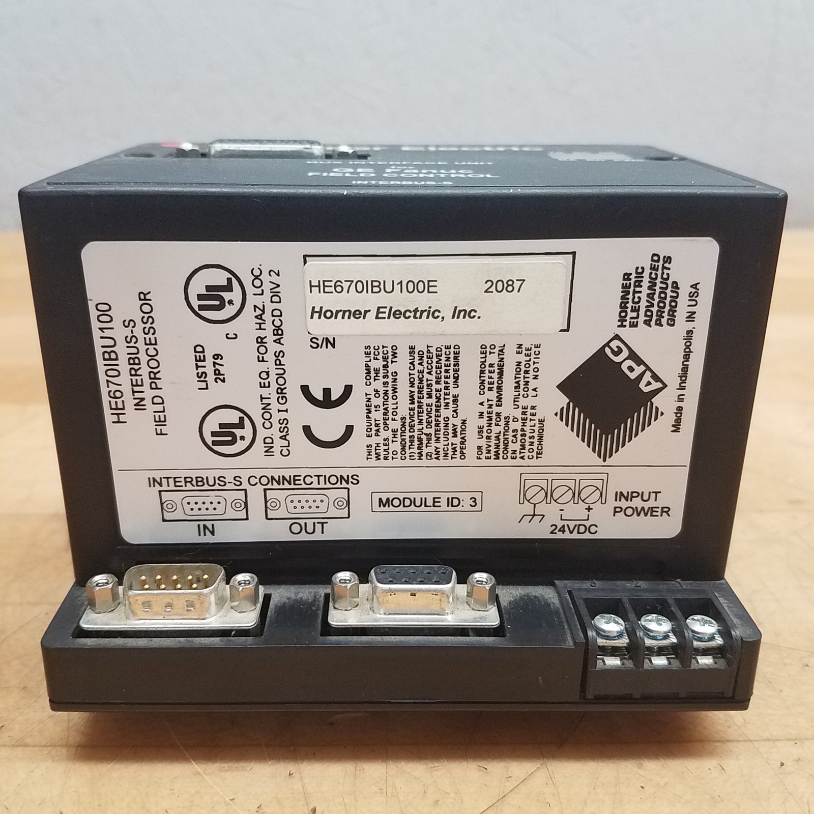 Horner Electric HE670IBU100E Bus Interface Unit, Field Control - USED