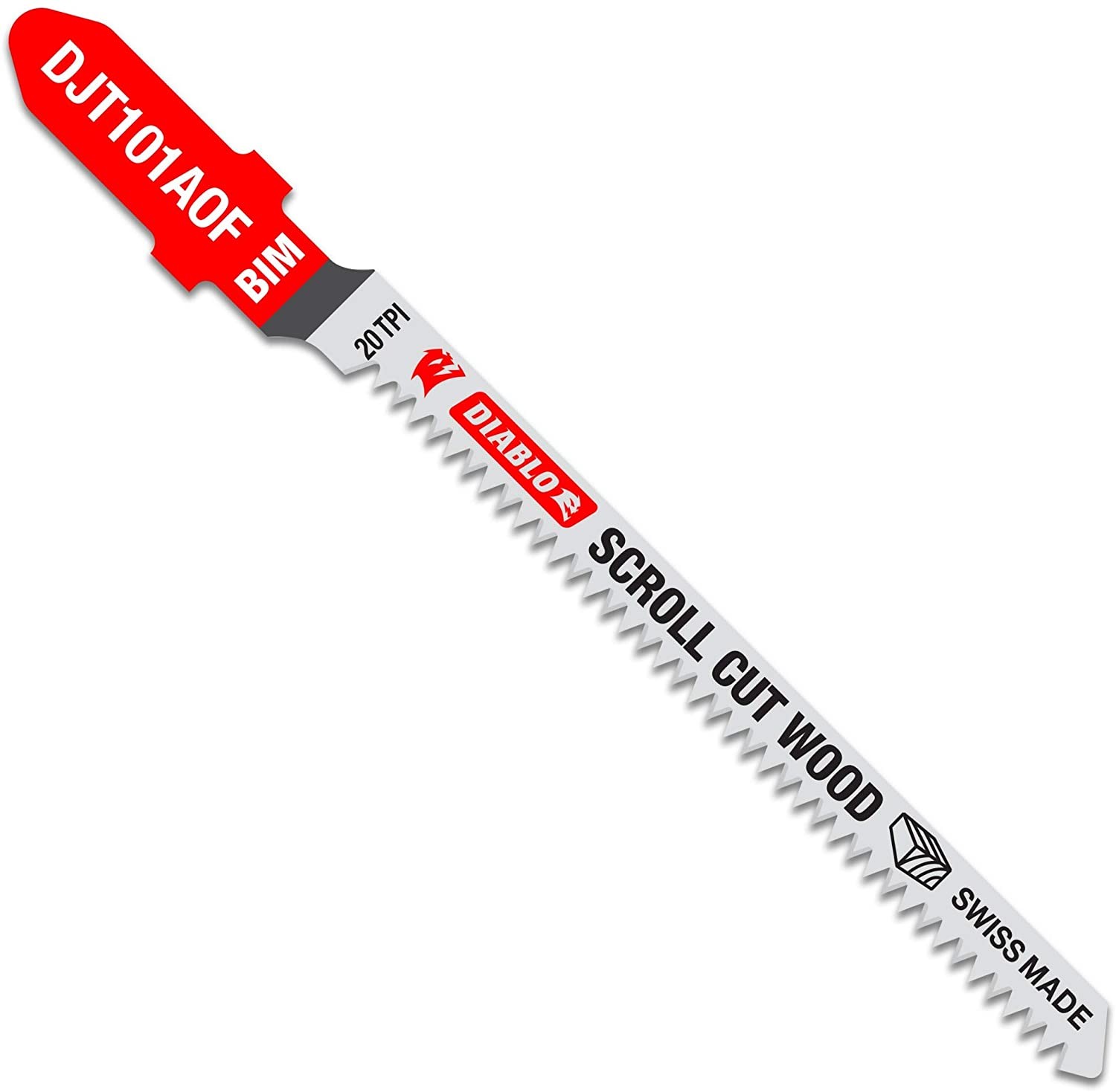 Diablo DJT101AOF5 3-1/4" 20TPI Bi-Metal Jig Saw Blades for Wood (5-Pack)