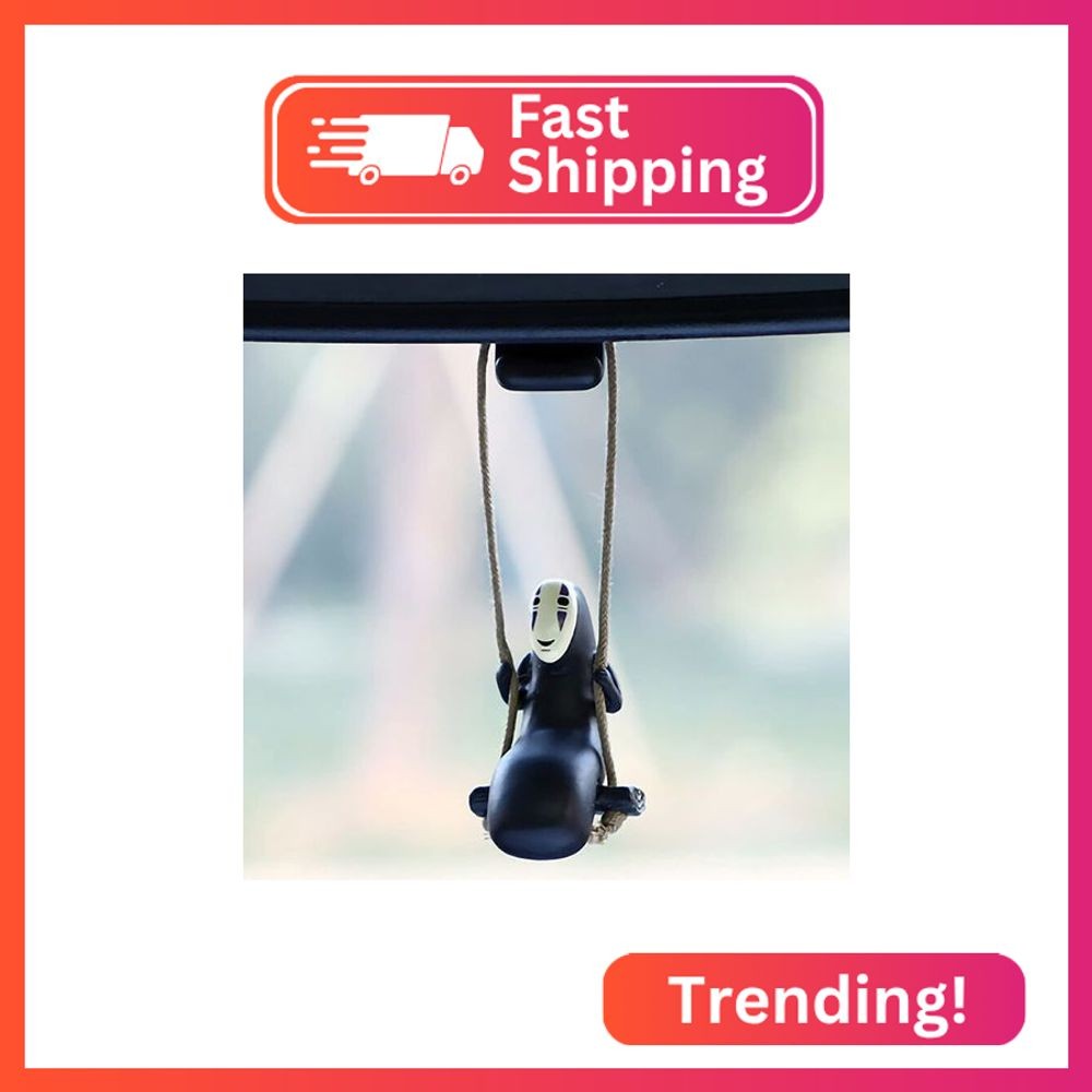 Anime Car Accessories of No Face Man Car Pendant Hanging Swing, for Car Rear Vie