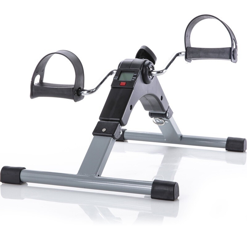 Folding Pedal Exercise Bike Mini Trainer Under Desk Arms Legs Fitness Tighten