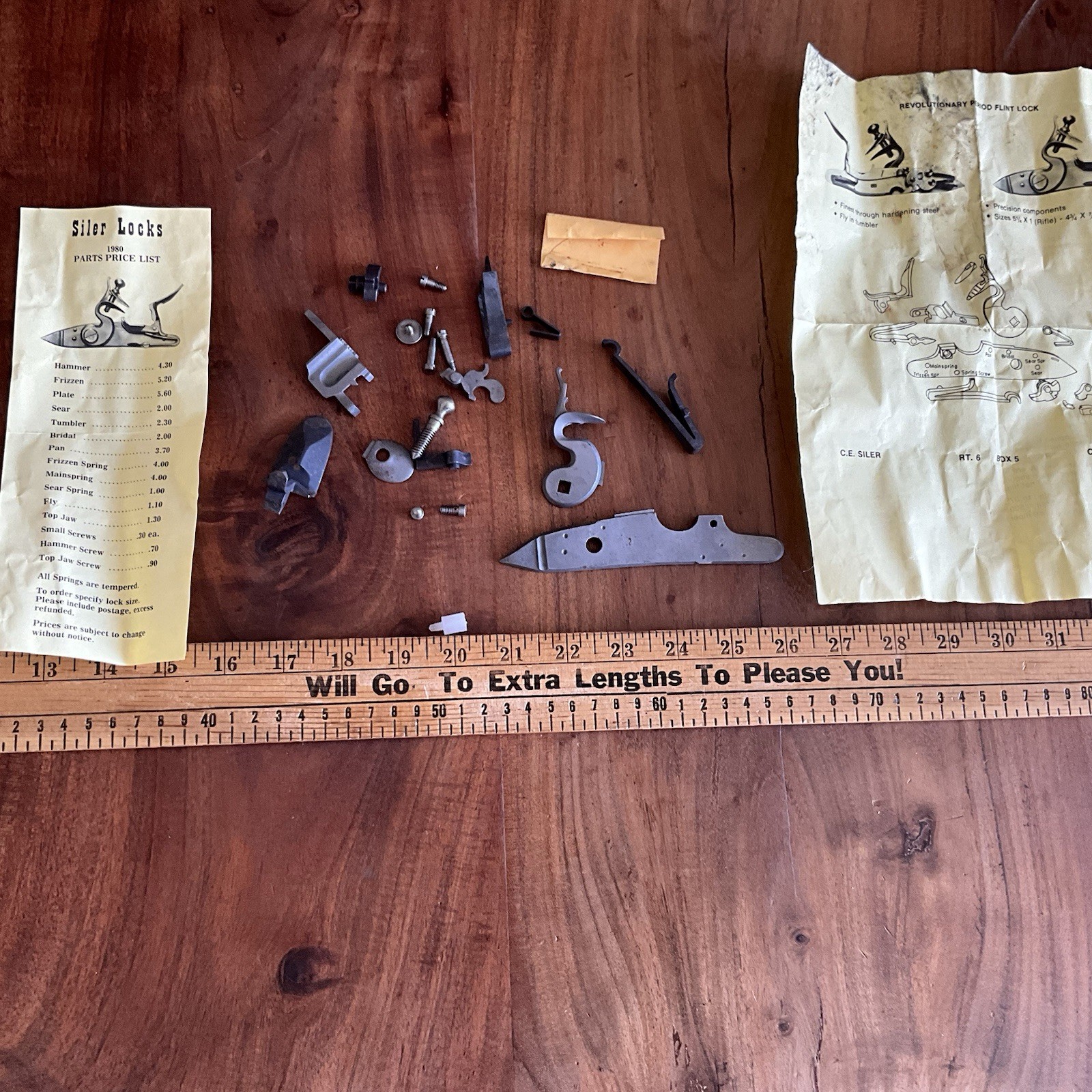 Vintage Flintlock Lock New Old Stock With Paperwork Muzzleloader Parts Siler USA