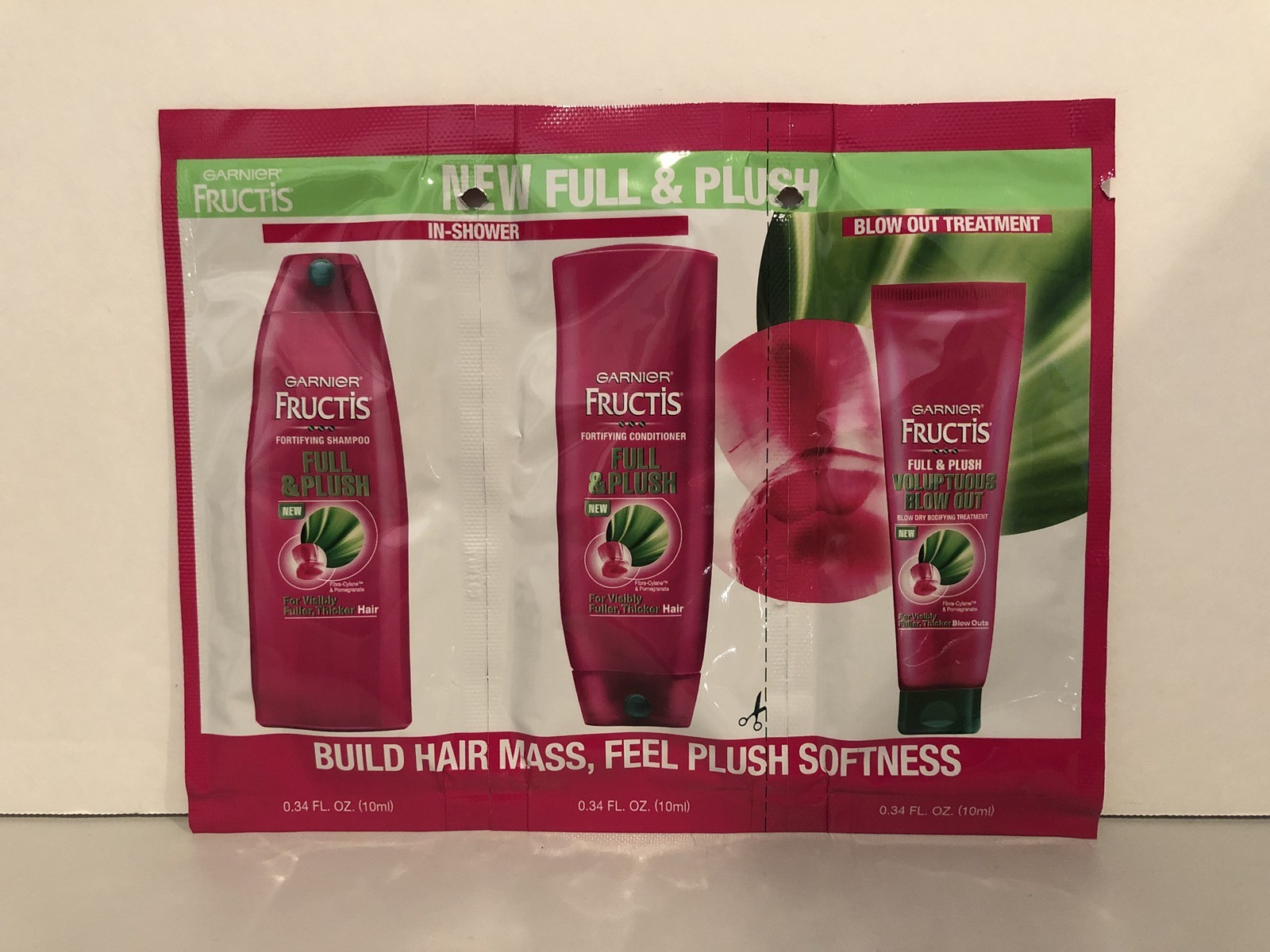 GARNIER FRUCTIS FORTIFYING SHAMPOO CONDITIONER AND FULL & PLUSH BLOWOUT PACK!