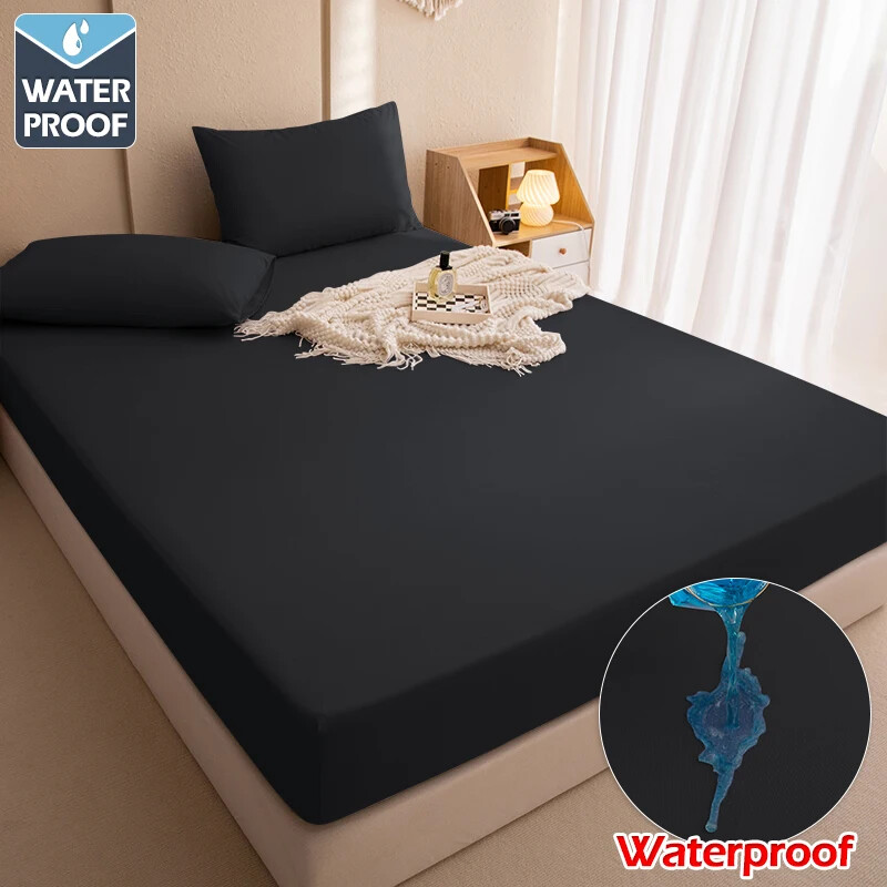 Mattress Covers Protector Adjustable Fitted Sheets With Elastic Band Solid Color
