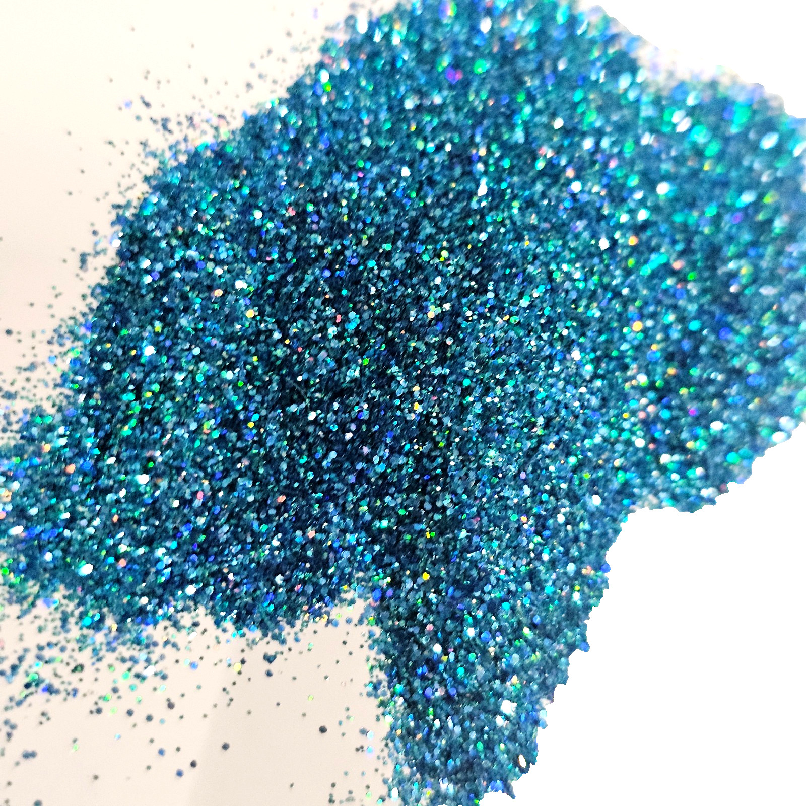 Teal Aqua Blue Glitter "Mermaid Fine" Holographic Craft Resin Nails DIY Tumbler