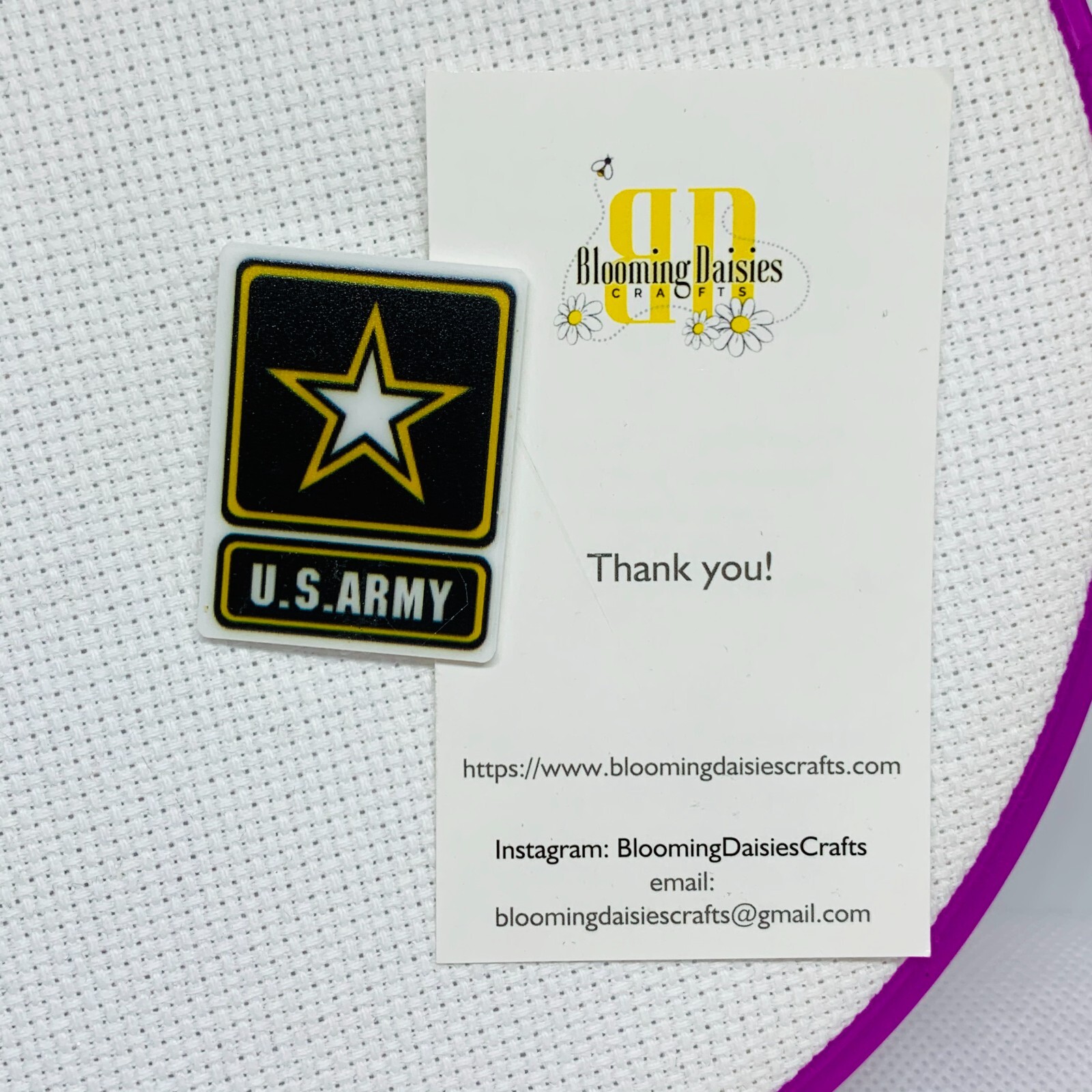 Magnetic Needle Minder Cross Stitch US Army / Fridge Magnet