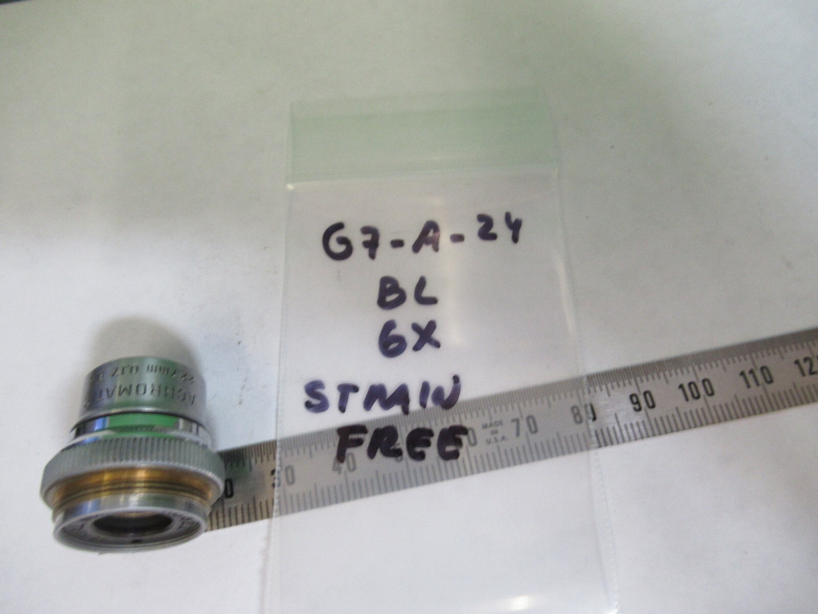 BAUSCH OBJECTIVE 6X STRAIN FREE POL POLARIZATION MICROSCOPE PART &G7-A-24