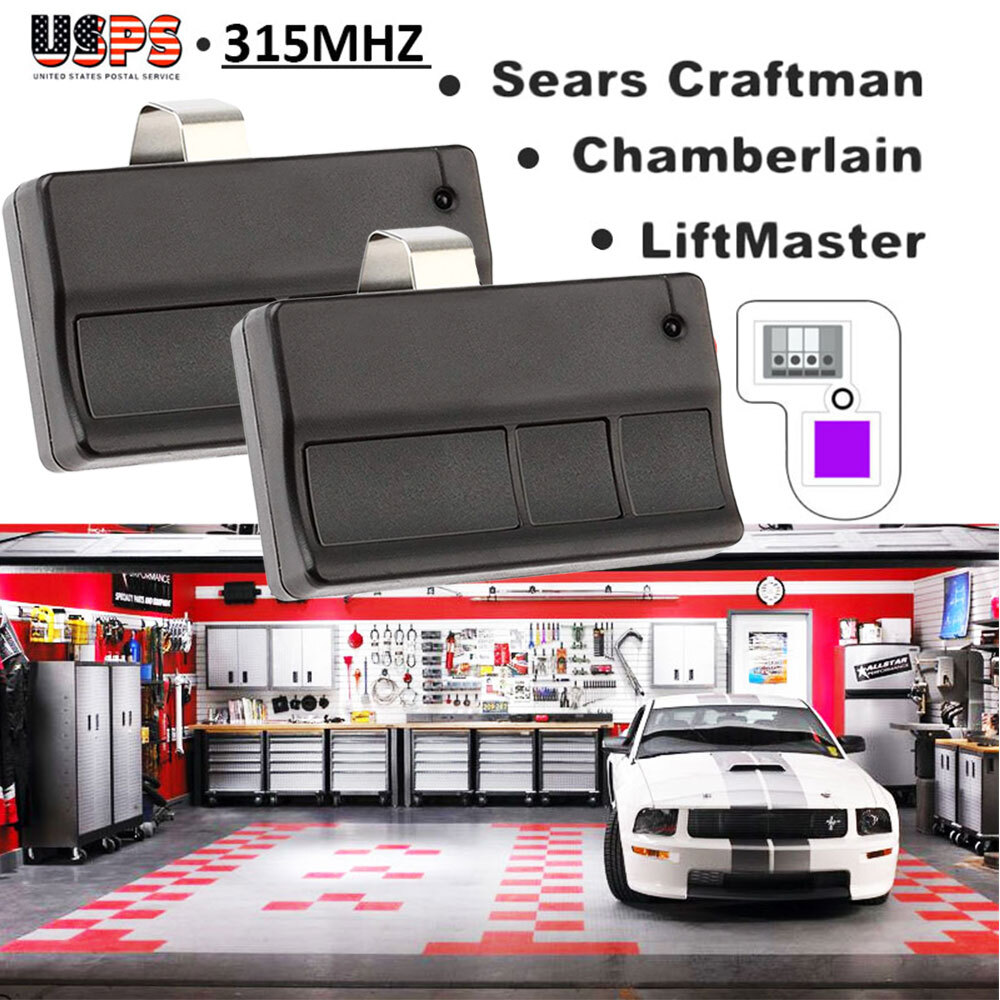 2 Replace for LiftMaster Raynor Remote Control 373LM Button Garage Door Opener