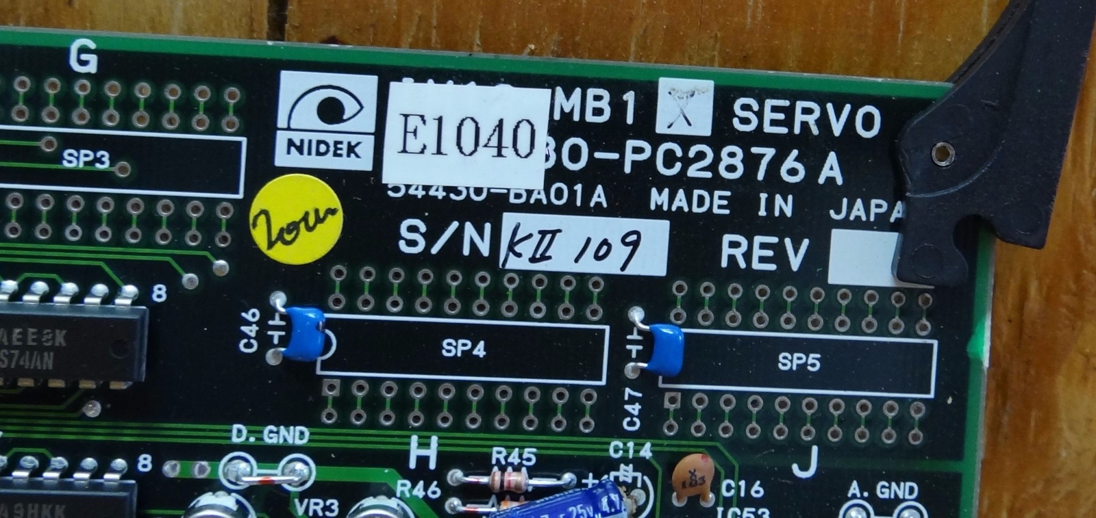 NIDEK IM12 - MB1 SERVO BOARD 54430-BA01A
