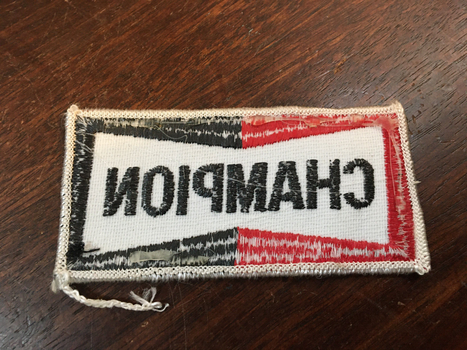 Champion Sew on Patch 4" wide. Unused, Spark Plugs