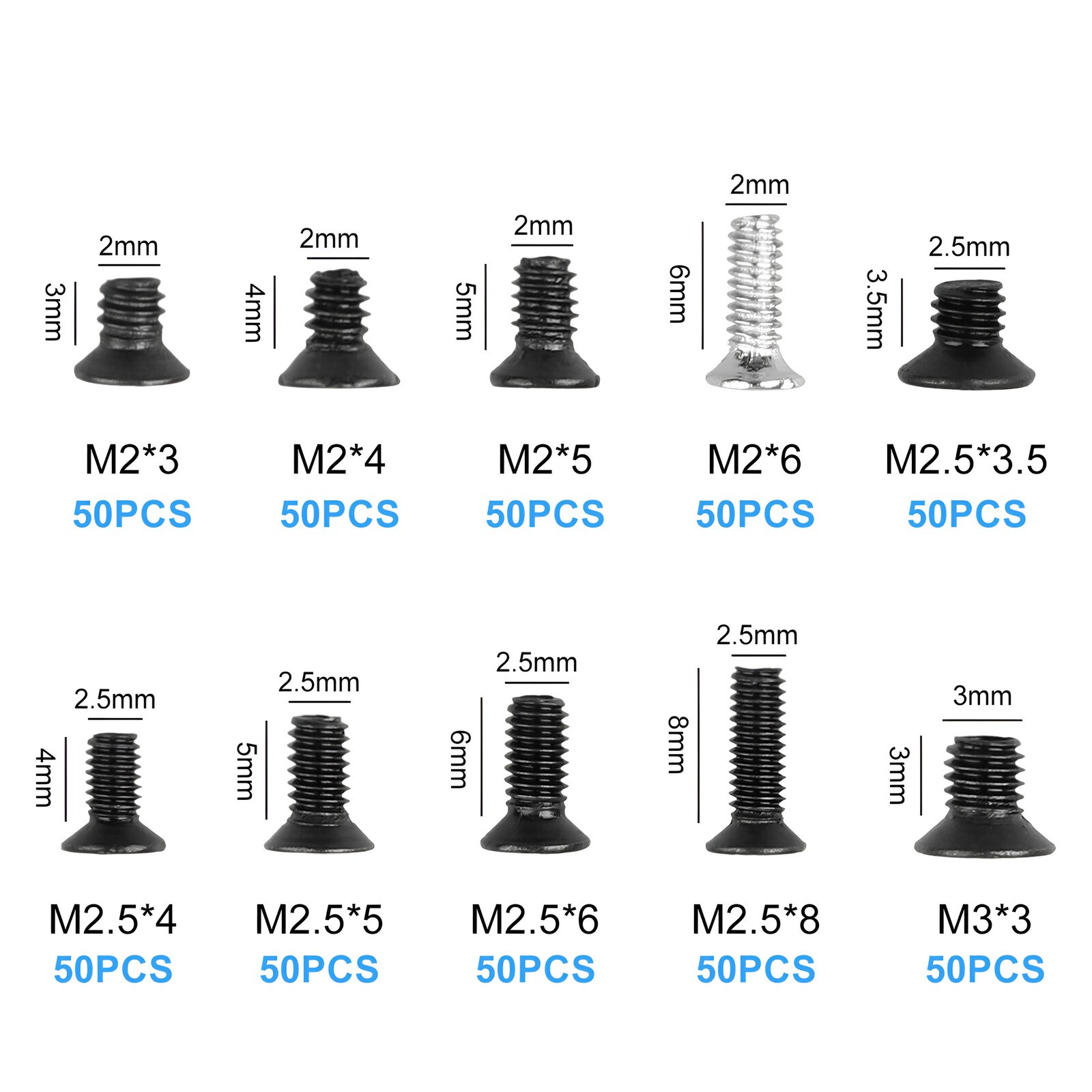 500pcs Laptop Notebook Computer PC Screw Set Universal Repair Tools For HP Dell