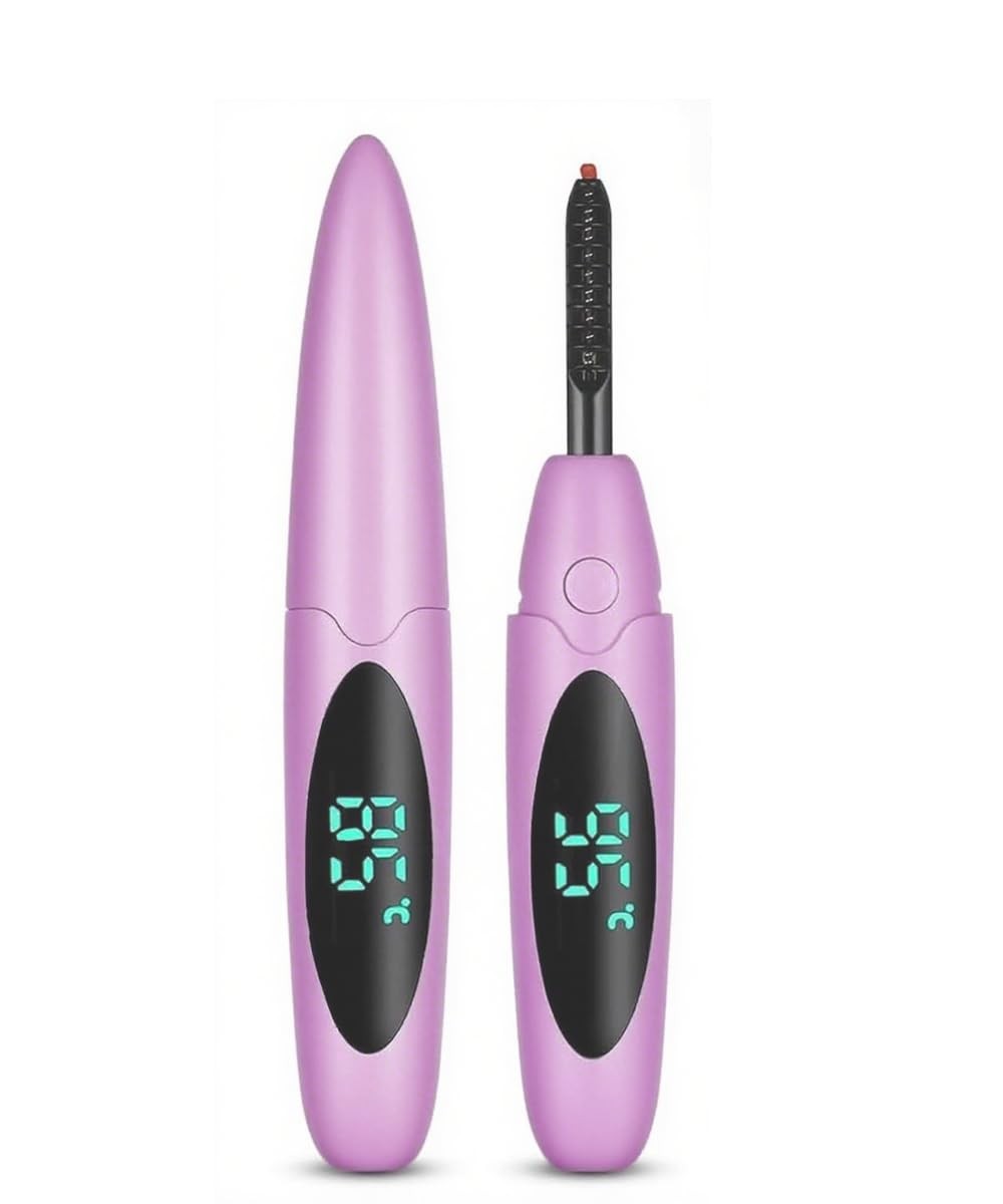 Heated Electric Eyelash Curler LED Display USB Rechargeable Natural 24H