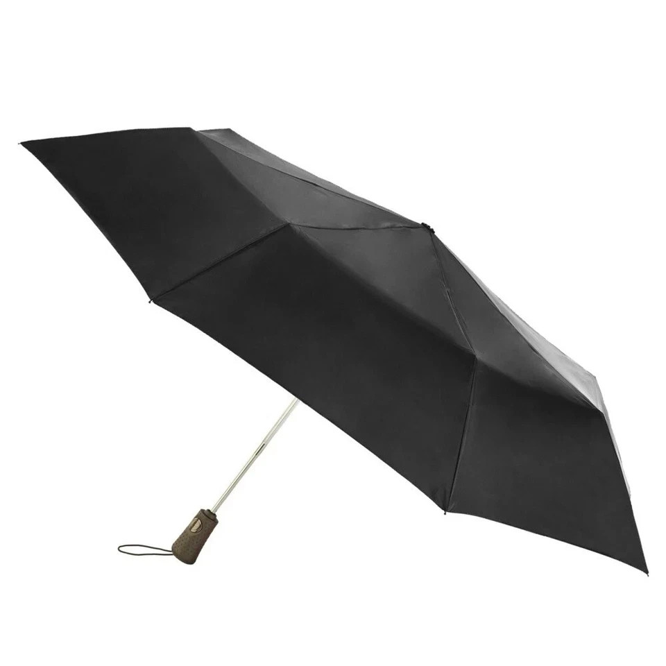 TOTES Solid Black TITAN Umbrella Eco Friendly Max Strength 47"