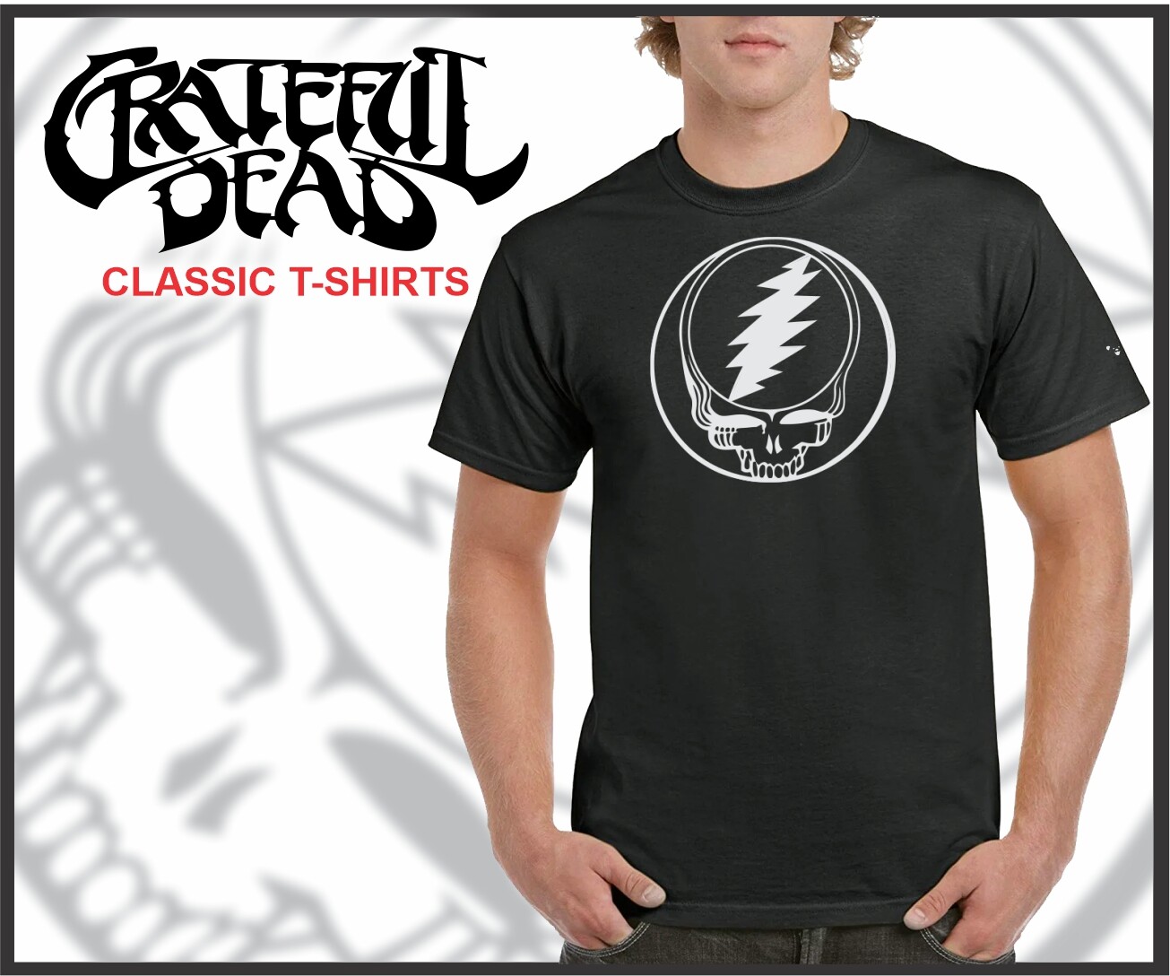 Grateful Dead Steal Your Face Double Side T-Shirts (SM-2XL) Updated Design