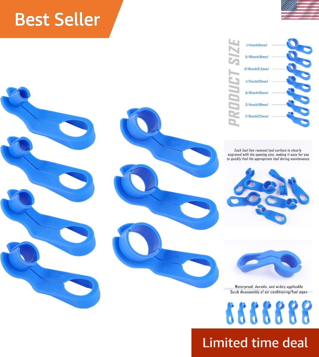 7PCS  Fuel Filter Removal Tool Set – Compatible with GM, Ford, Chrysler