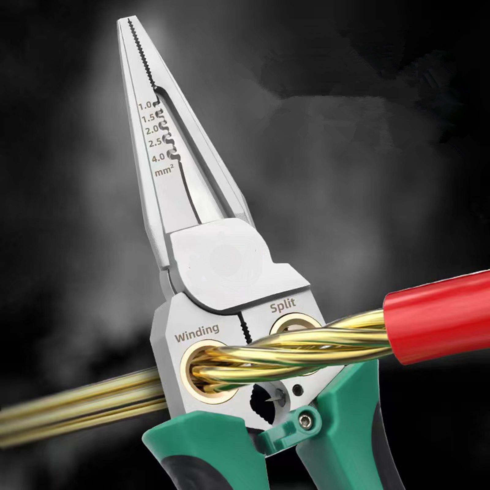 8-in-1 Professional Wire Stripper Tool /w Voltage Tester for Electrical Projects
