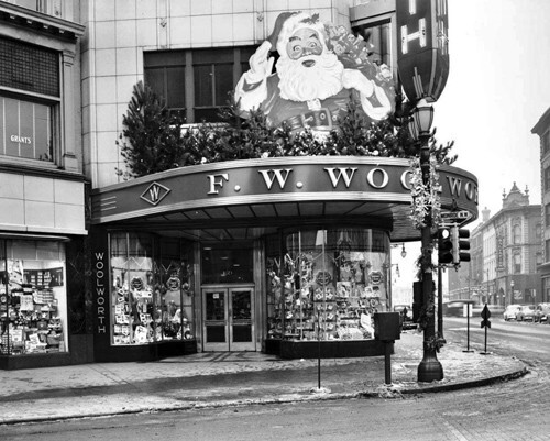 Christmas at Woolworth's 1949 Photo