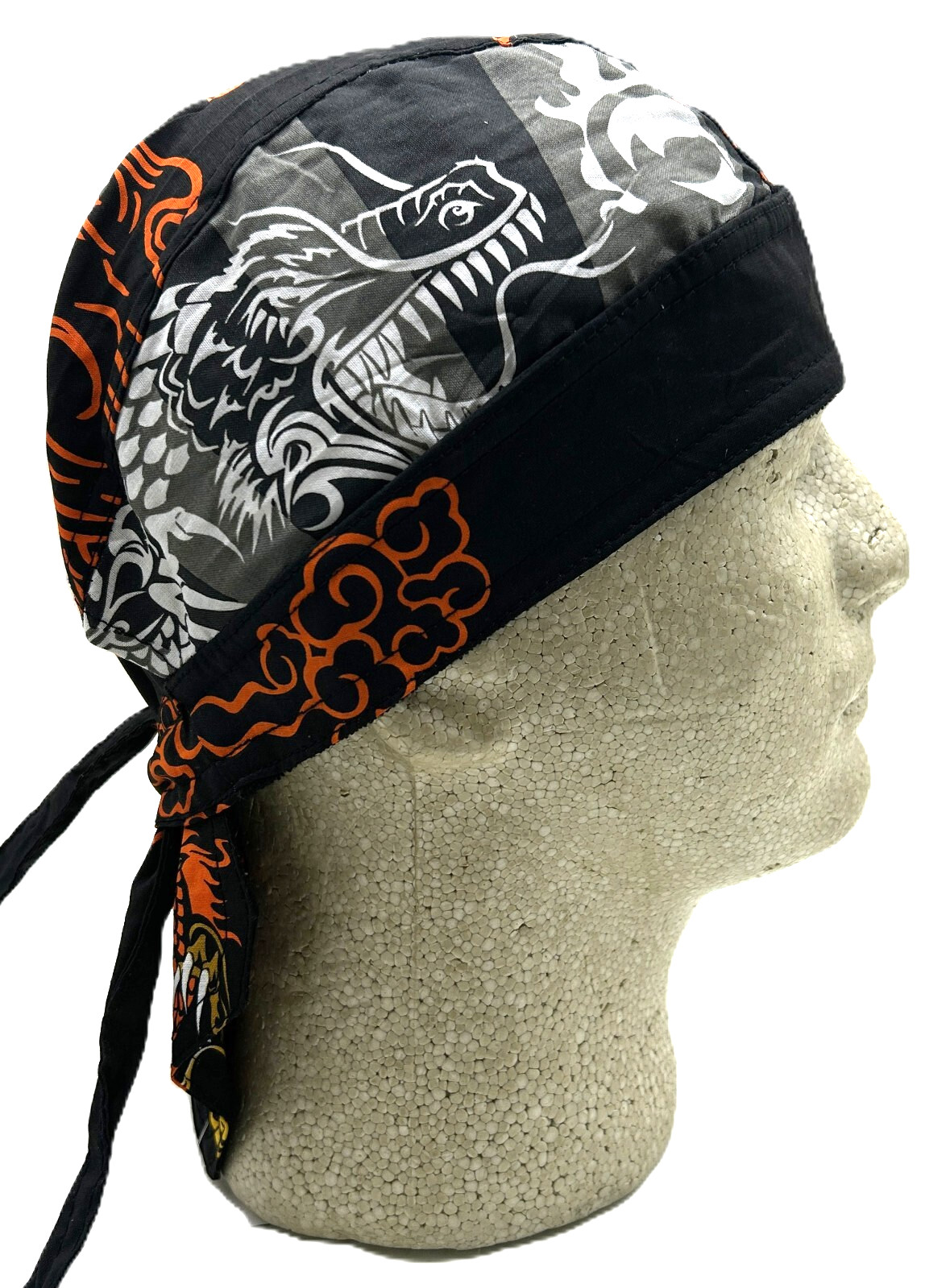 Dragon Deluxe Headwrap Doo Rag Skull Cap with Sweatband